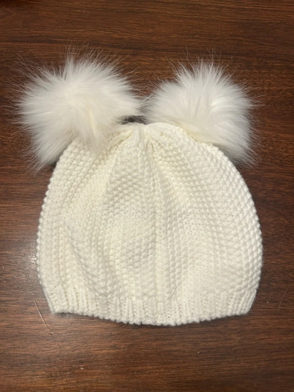 Children's Cream Hedwig Pom-Pom Beanie Hat